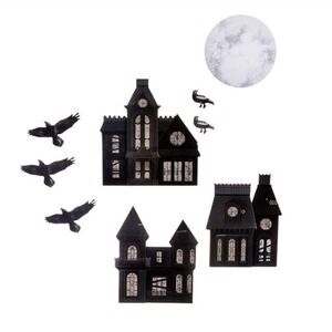 Martha Stewart Crafts Die Cut Halloween Decoration Scrapbook Haunted House Crows